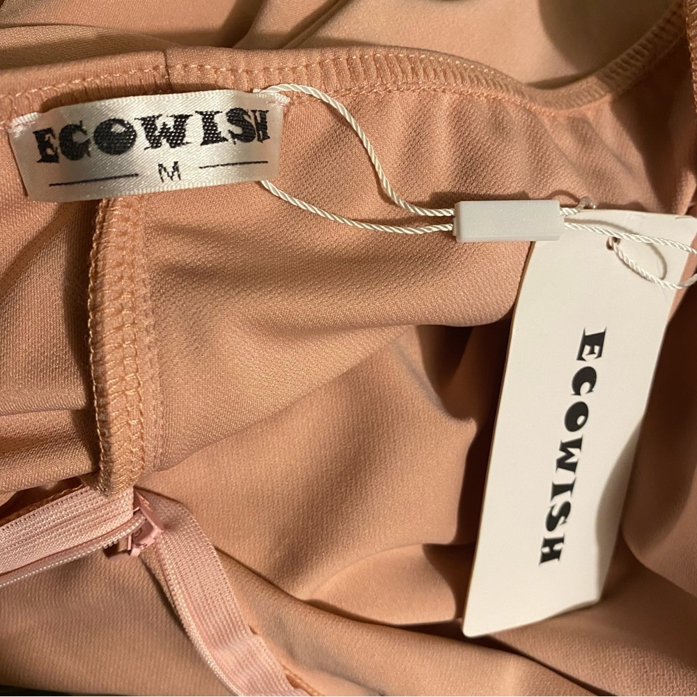 Nude One Shoulder Side Split Cocktail Party Bandage Dress - Picture 10 of 10